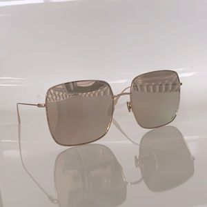 Dior square mirrored sunglasses in rose gold